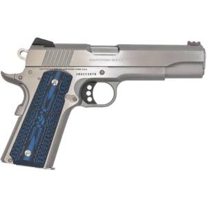 Colt 1911 Competition Handgun .38 Super 9rd Magazine 5" Barrel Stainless with Blue Grip