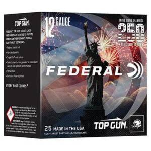 Federal Top Gun Target 250th Anniversary Shotshell 12 ga 2-3/4" 1-1/8 oz #8 1145 fps 25/ct