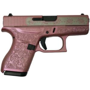 Glock 42 Custom "Glock & Roses Medusa Pink" Subcompact Handgun .380 ACP 6rd Magazines (2) 3.2" Barrel USA
