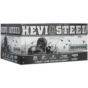 HEVI-Shot HEVI-Steel Shotshells 20ga 3" 7/8oz 1400 fps #2 100/ct