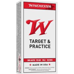 Winchester USA Handgun Ammunition .380 ACP 95 gr FN 50/ct