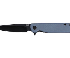 CRKT LCK+ PLAIN EDGE 3.38" GRY/BLK