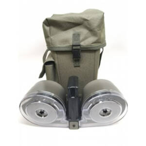 RWB DUAL DRUM MAG AR15 100RD ODG CLEAR FRONT