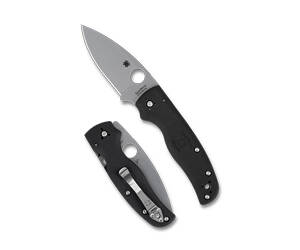SPYDERCO SHAMAN LTWT 3.58" BLK/SLV