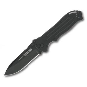Bear & Son Blackhawk Point Man Sideliner Folding Knife 3-3/8" Drop Point Blade Black