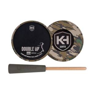 Knight & Hale Double Up Aluminum/Glass Pot Turkey Call LBTL Series Mossy Oak Greenleaf