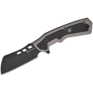 Smith & Wesson Extraction and Evasion Assisted Folding Knife 3-1/2" Cleaver Blade Black