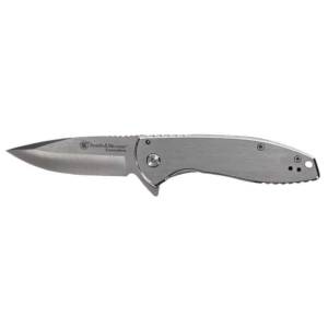 Smith & Wesson KT Executive Platinum Folding Knife 3" Drop Point Blade Silver Box