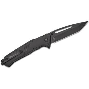 Smith & Wesson Extreme Ops Folding Knife 3-1/2" Tanto Blade Black with Glass Breaker Box