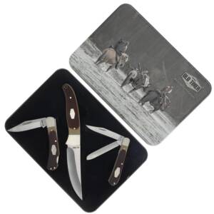 Old Timer Knife Combo Tin Fixed and Folding Knives