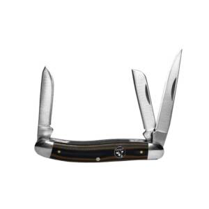 ABKT Cattleman Stockman Cowhand Series Knife 3 Blades Brown