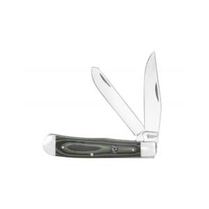 ABKT Cattleman Trapper Cowhand Knife 2 Blades Green