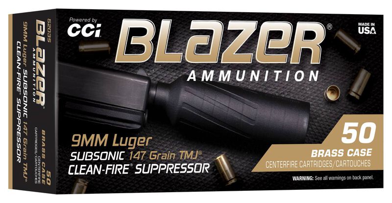 BLAZER BRASS SUPPRESSOR 9MM 147GR TMJ 50/10