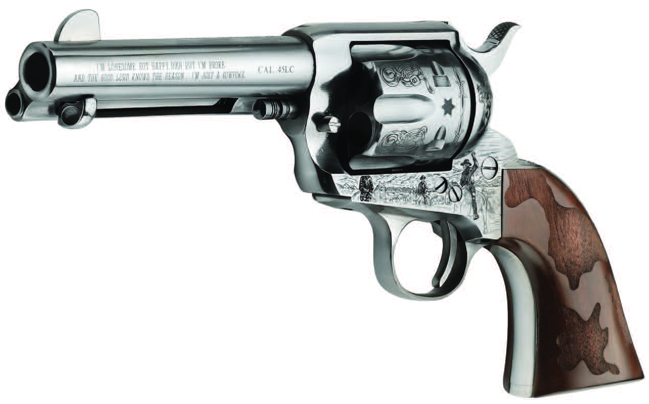 PIETTA COWPOKE 45LC 4.75 NICKEL ENGRAVE