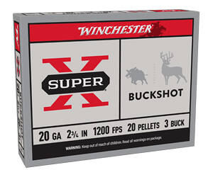 WIN SUPERX 20GA 2.75 #3BK 20PL 5/250