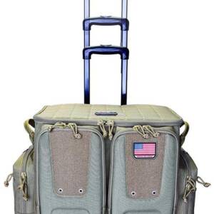 Tactical Rolling Range Bag Holds 10 handguns Tan