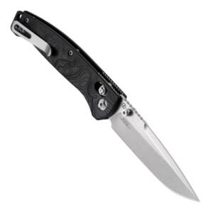 Hogue Mysto Folder Knife 3-2/5 Drop Point Blade Black Diamond Metal