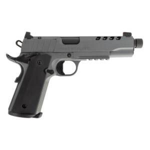 1911 Night Stalker SF 10 Handgun 10mm 8rd Magazine 5" Threaded Barrel Cerakote Grey with Black Grips