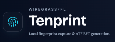 Tenprint — Local fingerprint capture & ATF EFT generation