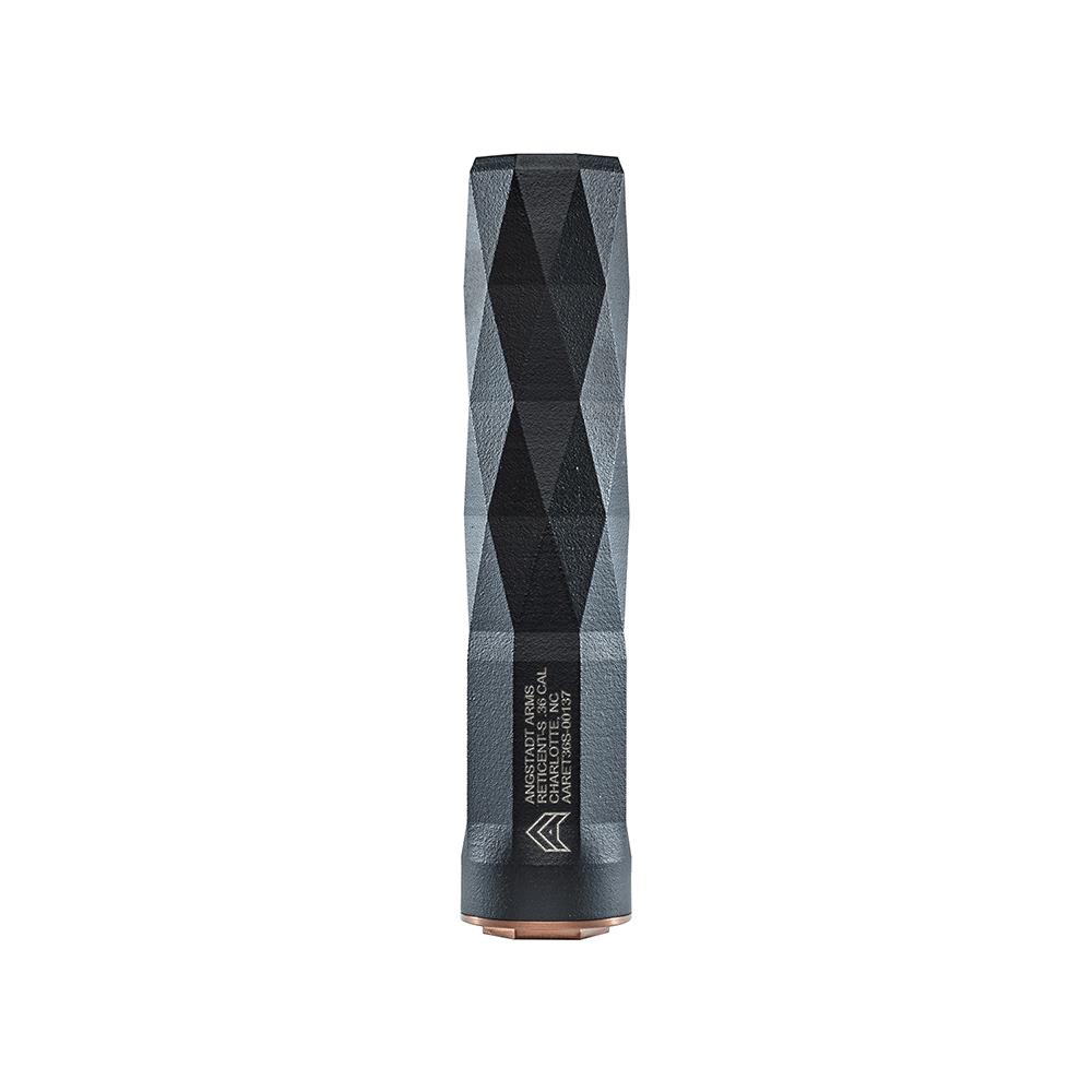 Angstadt Arms Reticent 360S Suppressor Up to 9mm Luger/.360 cal 6.8" 1/2x28 Thread HUB Compatible Black