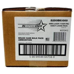 CCI Independence Handgun Ammunition 9mm Luger 115 gr FMJ 1145 fps 1000/ct (Loose Pack)