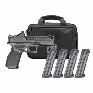 Springfield Gear Pac Echelon 4.5F Comp Handgun 9mm Luger 10rd(4) Magazines 4.5" Barrel U-Notch Sights Green Dot & Bag CA Compliant