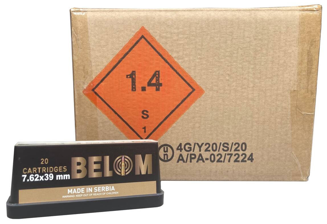 GO BELOM 7.62X39 BRASS 123GR FMJ 480/1 (114)
