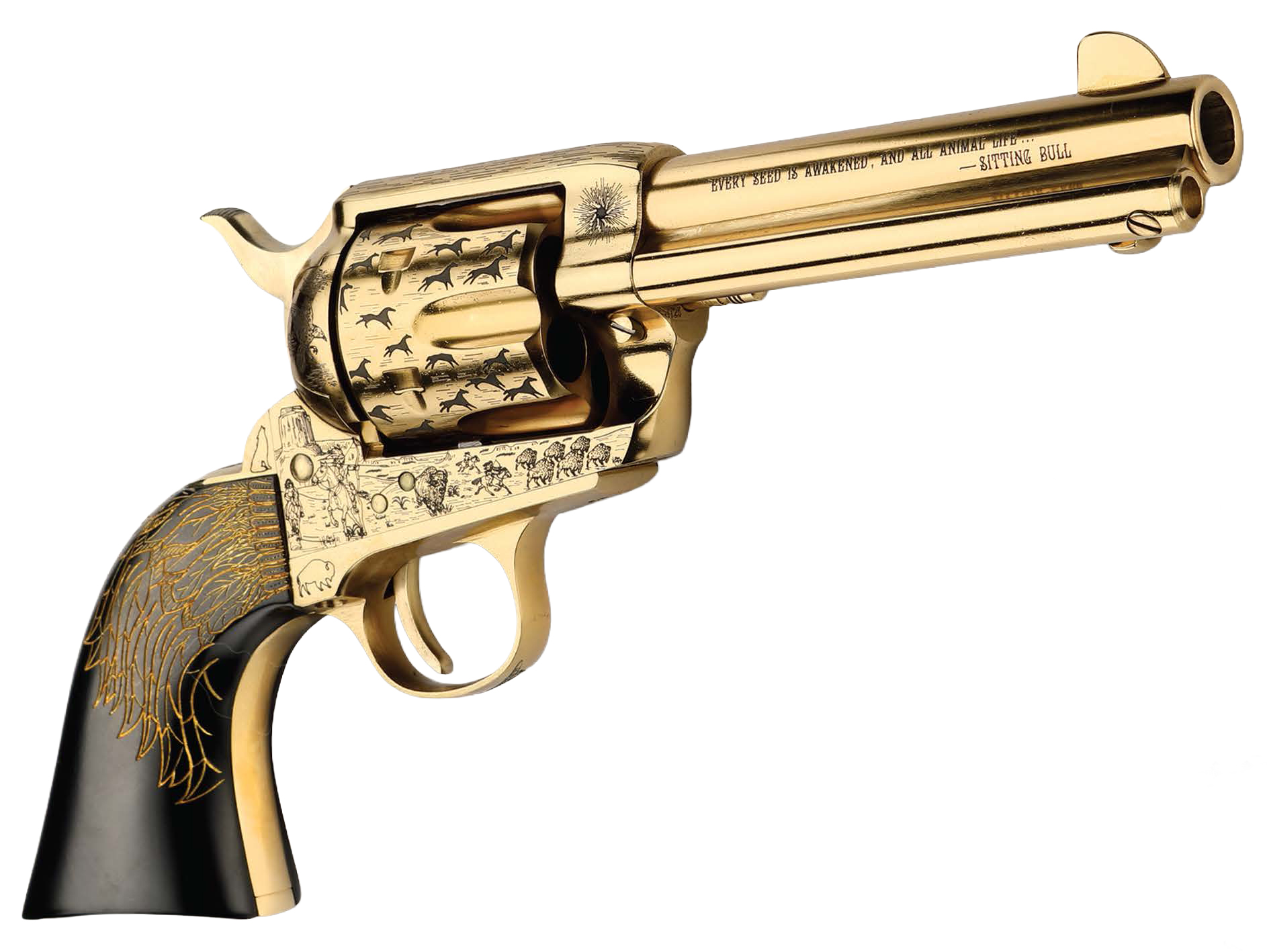 PIETTA KEEPER OF PLAINS 357MAG 4.75 GOLD ENGRAV