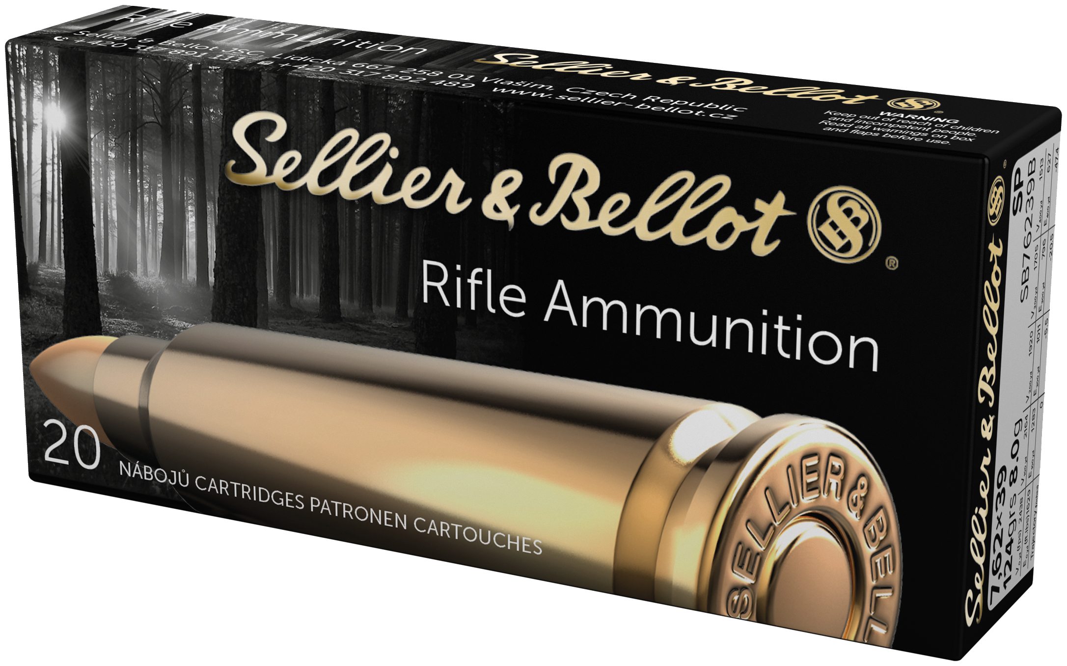 SB 7.62X39 124GR SP 20/30