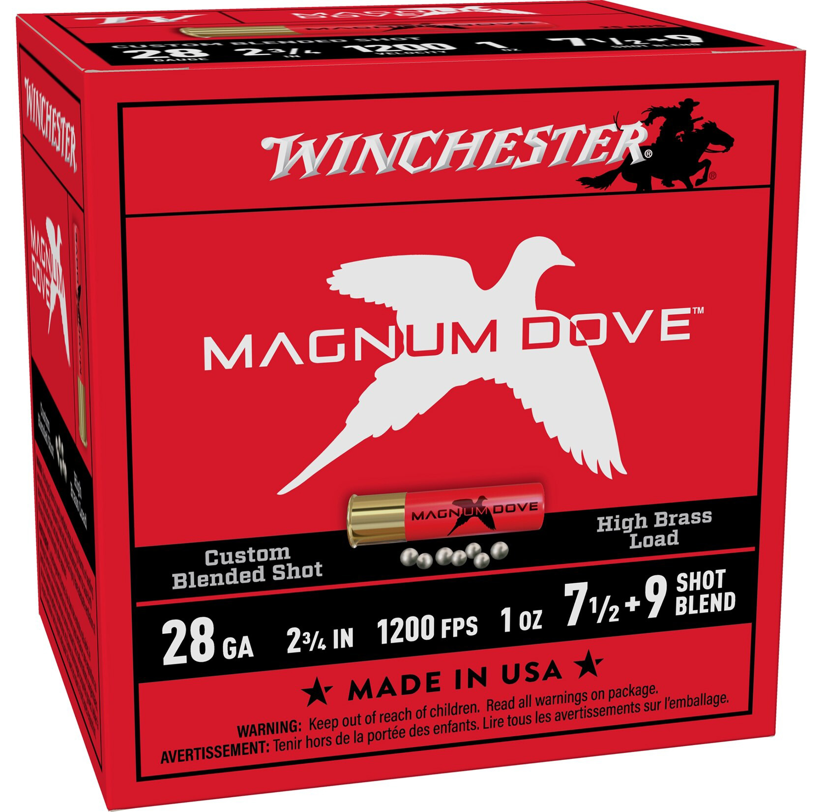 WIN MAG DOVE 28GA 2.75 #7.5-9 1OZ 25/10