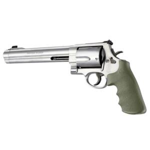 Hogue OverMolded Rubber Tamer Conversion Monogrip S&W K/L/N/X/Z-Frame Revolvers Round Butt OD Green