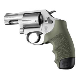 Hogue Overmolded Rubber Full Size Monogrip S&W Round Butt J-Frame Revolvers OD Green