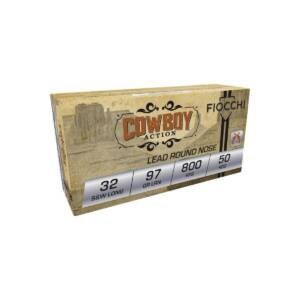 Fiocchi Cowboy Action Handgun Ammunition 32 S&W Long 97gr LFN 800 fps 50/ct