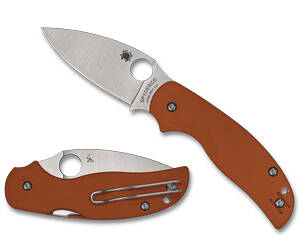 SPYDERCO SAGE 5 BRNT G-10 3" ORG