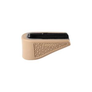 Hogue Overmolded Rubber Grip Extension Base Pad for Glock 43 6/rd Magazines FDE